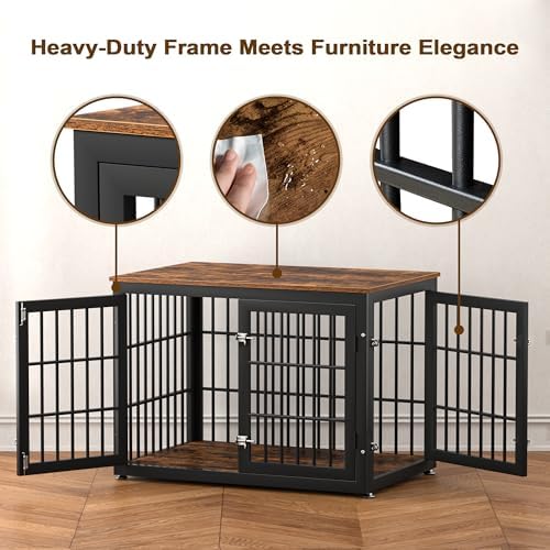 rehomerance 38" Heavy Duty Dog Crate Furniture for Large and Medium Dogs - Image 5