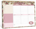Weekly To Do List Notepad with 52 Undated Sheets（8.5"×11"）- Undated Weekly Planner Notepad for Office Desk Accessories and Supplies - Mauve Muse by Zotia