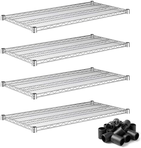 21" x 42" Wire Shelving Replacement Shelf 4 Pack for Retail Displays, Stock Rooms, and Storage, NSF by Zedfire