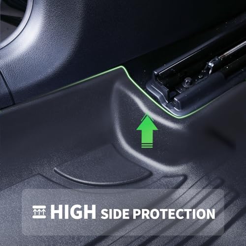 TPE Floor Mats & Cargo Liner for Ford Maverick 2022-2025 2026 (Only for Hybrid) All-Weather Protection | Full Coverage | Odorless Car Mats & Trunk Tray Custom Fit Set Accessories - Black - Image 3