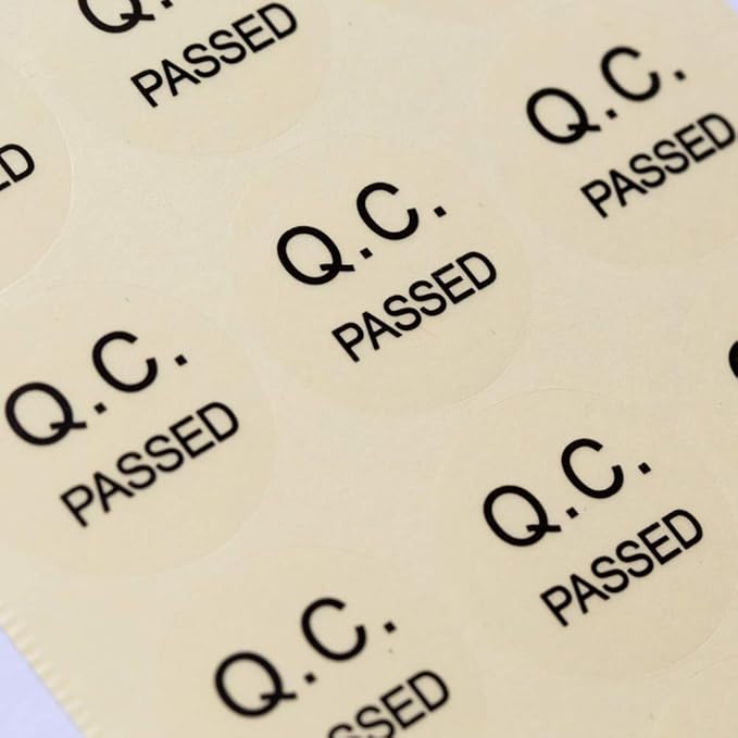 QC Passed Label Sticker Clear PVC Material Diameter 3CM Large Size QC Adhesive - Image 2