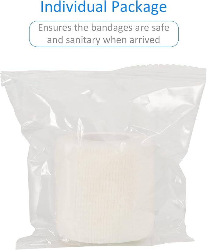 24 Pack Self Adherent Cohesive Wrap Bandages Non Woven Cohesive Bandage Elastic - Image 6