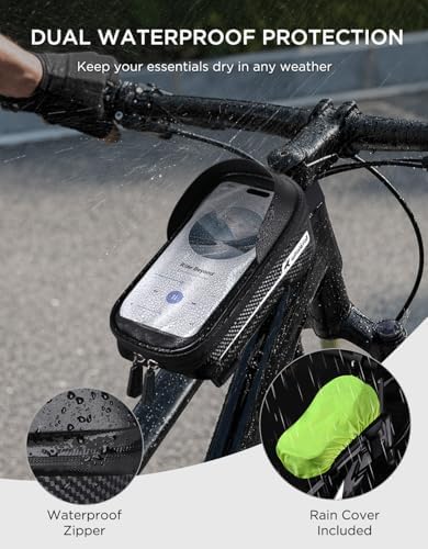 whale fall Bike Frame Bag Waterproof, 3D EVA Hard Shell, Bike Phone Holder - Image 4