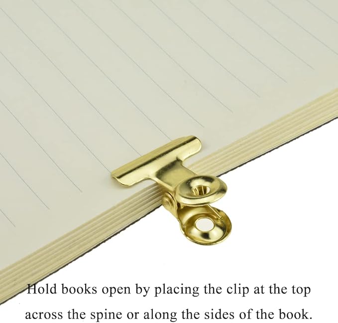 HAHIYO 0.87inch Light Gold Bulldog Clips Metal File Hinge Binder Clips Clamps - Image 4