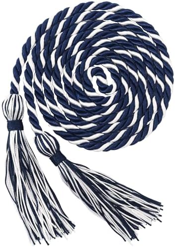 GraduationMall Graduation Honor Cord 68" NavyWhite by GraduationMall%C2%AE