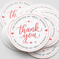 60pcs Thank You Stickers for Supporting My Small Business, Round Packaging Insert Labels, Customer Order Appreciation Stickers for Packages, 2 Inch Red Business Stickers by BOZENTIM