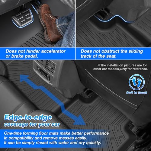 Cartist Floor Mats for Volkswagen Atlas 2018-2025 2026 (Only for 7 Seats, Not for Cross Sport), All Weather Cargo Liners for VW Atlas Accessories, Heavy Duty Car Mats, Car Accessories - Image 4