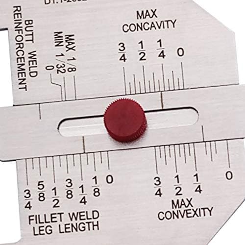 Weld Gauge Set 0-1/4'' Porosity Undercuts Checking Gauge with 0-3/4'' Convexity Concavity Welding Gauge Stainless Steel Imperial Measurement for Welding Inspection - Image 6