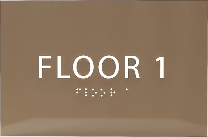 6" X4" Floor 1 Sign by ADACentralSigns