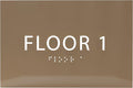 6" X4" Floor 1 Sign by ADACentralSigns