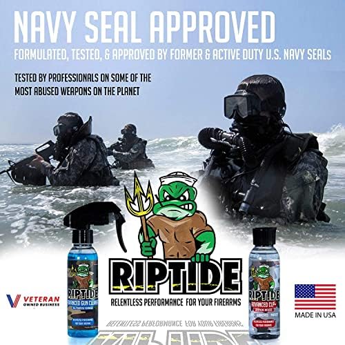Riptide Armory Advanced Gun Cleaner & CLP+ Graphene 2 Step Kit - Clean, Lube, Protect Long-Lasting Formula - Nano Coat Technology - Veteran Founded & Formulated by Former US Navy Seal - Image 4
