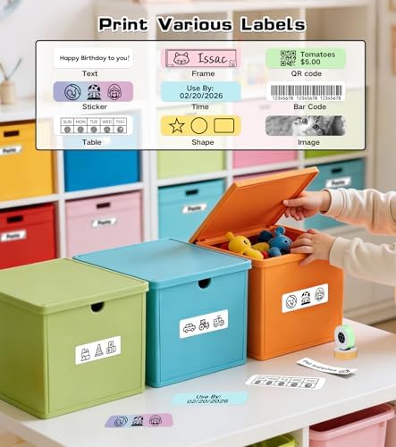 ORGBRO Label Maker Machine with Tape, X1 Bluetooth Mini Label Printer - Image 4