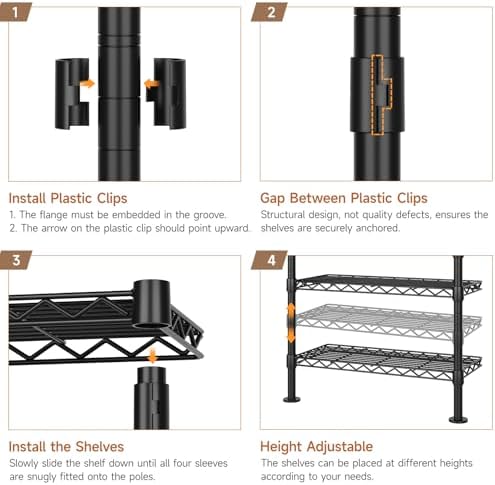 ComfyCorner Wall Mounted Garment Rack, Industrial Pipe Clothing Rack Black - Image 7