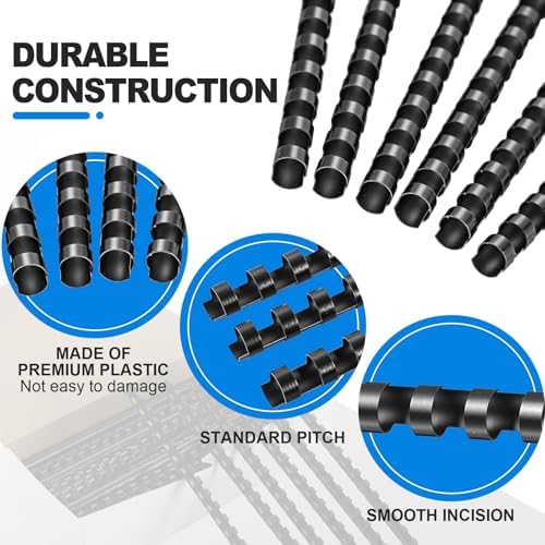 100PCS 21 Ring Plastic Comb Binding Spines 5/8 Inch Diameter - Image 3