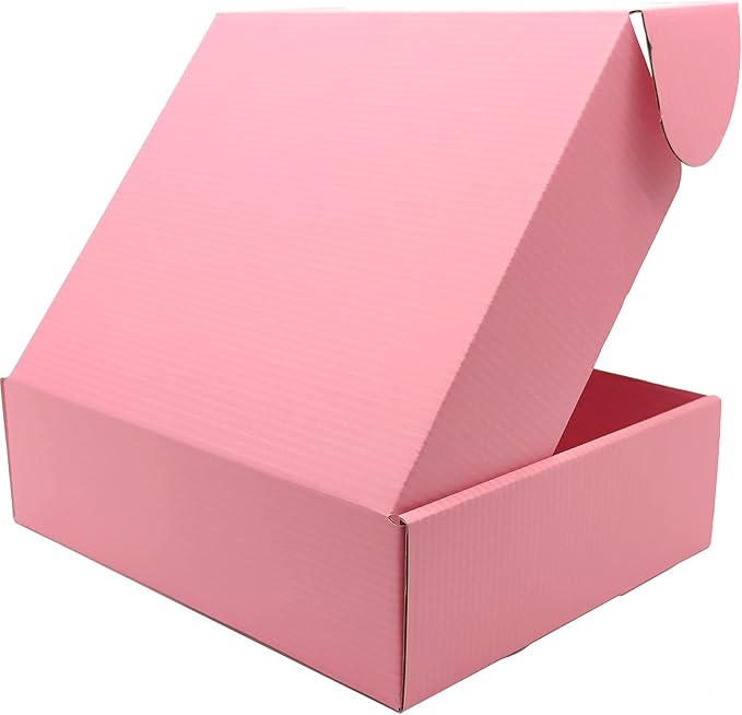 Pink Shipping Boxes for Small Business Pack of 25-10x8x2.7 inches Cardboard - Image 3