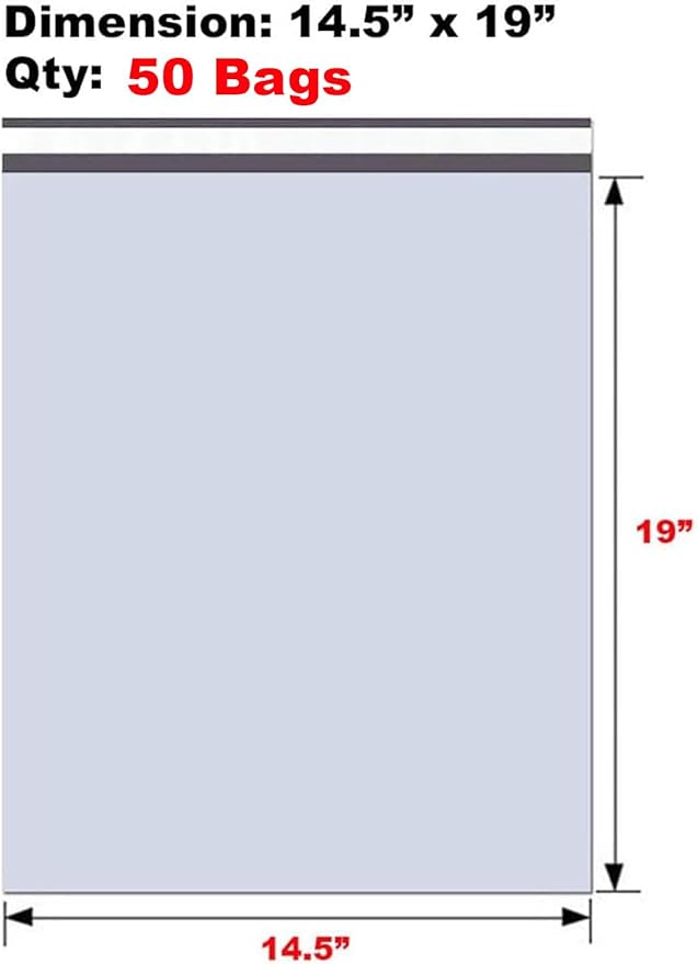iMBAPrice 50 - 14.5x19 Premium Matte Finish Self-Sealing Non-Padded White Poly - Image 2