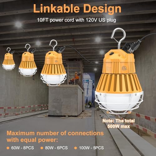 80W 60W 48W LED Temporary Work Light with Selectable CCT 4500K/5000K/5700K - Image 5