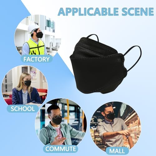 kn95 Face Masks 20 Pack, Breathable Comfortable and Disposable KN95 Mask, Black - Image 6