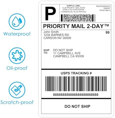 KNAON 4x6 Thermal Shipping Labels - 220 Pack Fanfold, Direct Thermal Labels - Image 4