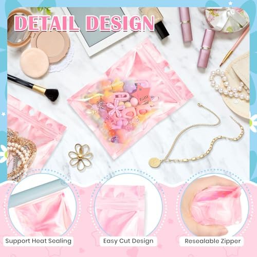 FUNFERY 4x6 inch Rainbow Clear Window Smell Proof Holographic Mylar Bags - Image 6