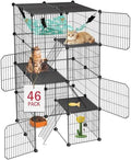 VISCOO Cat Cage, 4-Tier DIY Cat Enclosures Catio,24"x24"x 48" Cat Playpen by VISCOO