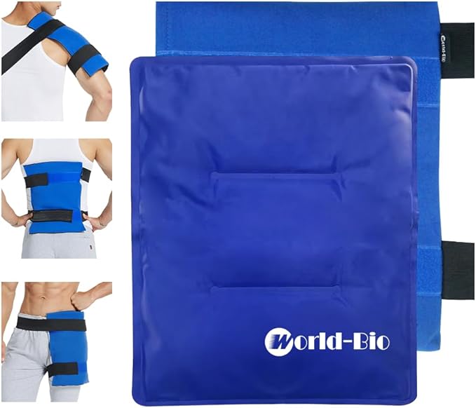 WORLD-BIO Large Gel Ice Pack Wrap by WORLD-BIO