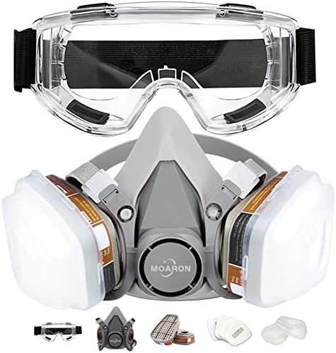 Reusable Half Face Cover Set, Half Face Respirаtor, Personal Protective Equipment Filter for Painting, Decorating Carpentry, Welding, Metal Cutting, Same Scene as 6000 6200 7000 FF-400 (Medium) by MOARON