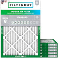 Filterbuy 24.5x27x1 Air Filter MERV 8 Dust & Allergy Defense (6-Pack) by Filterbuy