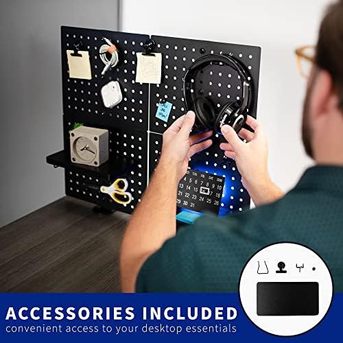 VIVO Black Clamp-on 20 x 24 inch Desk Pegboard, PP-DK24B - Image 5