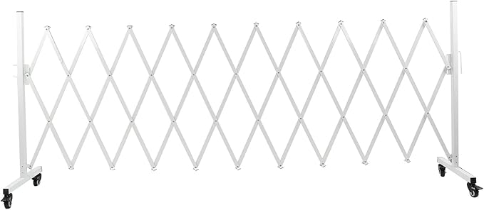 Metal Expandable Barricade Gate, Aluminum Folding Mobile Safety Barrier 130in - Image 8