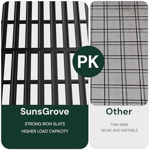 SunsGrove 3x6 Overhead Garage Storage Rack Organization, Adjustable Ceiling Mounted Storage Racks, 800LBS Weight Capacity, 22"-40" Ceiling Dropdown, Hammertone Black - Image 4