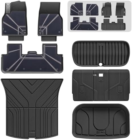3W Tesla Model Y 2025 2026 Juniper 9PCS Floor Mats, Full Set with Carpets by 3W
