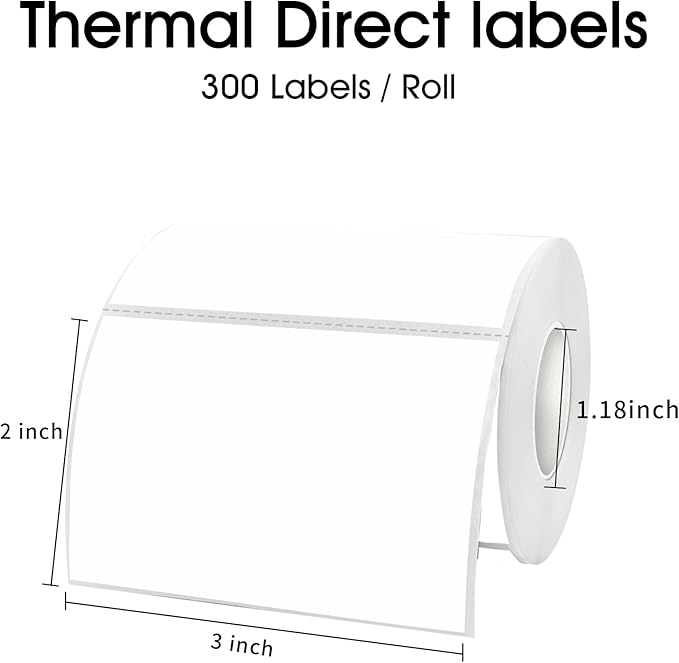 2×3 Inch White Thermal Labels Stickers, Removable Thermal Label, Waterproof - Image 3