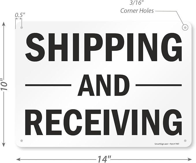 SmartSign-S-5803-AL-14 "Shipping And Receiving" Sign | 10" x 14" Aluminum - Image 5