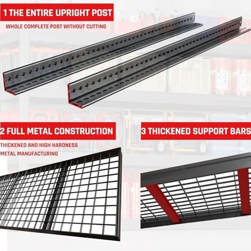 36" Deep Garage Shelving Heavy Duty, 4 Tier Garage Shelves, Adjustable Storage Shelving Unit, Commercial Metal Shelf for Warehouse, Pantry, School, Shop, 60" Wx36 Dx68 H, 2 Pack - Image 4