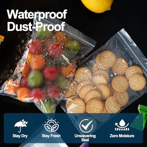 1000Pcs Plastic Bags, 3"x4"Jewelry Bags, Resealable Small Zip Bag, Zip Bag for Small Business, Storage, Candy - Image 6