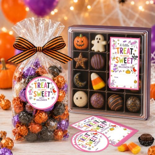 Cute Halloween Duck A Little Treat Gift Tag Stickers-40Pcs - Image 3