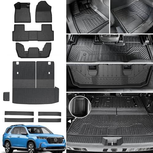 Floor Mats for Honda Pilot 2023-2026 7&8 Seats, with Cargo Mat by JOULARISE