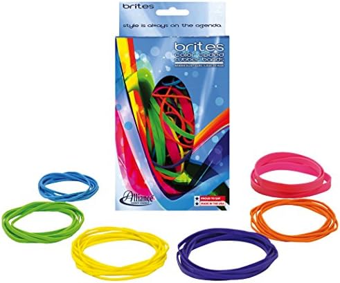 Alliance 07706 Brites Pic-Pac Rubber Bands, Blue/Orange/Yellow/Lime/Purple/Pink, 1-1/2-oz Box (Pack of 2) - Image 2
