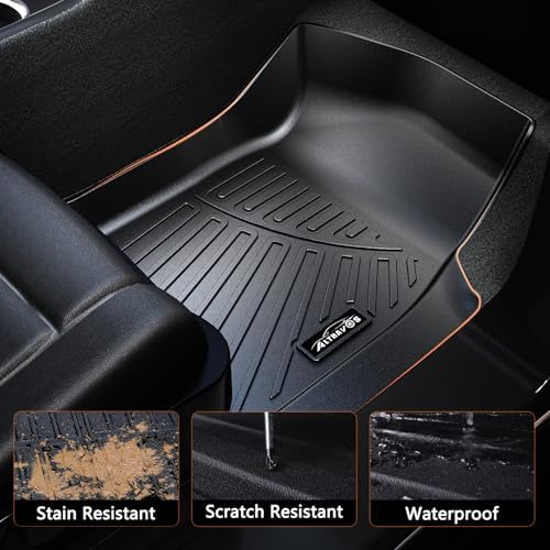 Floor Mats for Jeep Wagoneer 2022-2025 2026 (Only Filt 8 Seats Version(2 Row Bench Seats)-Non L) with Trunk Mat,TPE All Weather Protection 3 Rows Car Floor Liners with Cargo Liners - Image 4