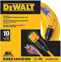 DEWALT 100 Foot Extension CordLighted Click-to-Lock 10/3 SJTW -Heavy Duty Outdoor, Waterproof, Weatherproof, Heat & Corrosion Resistant Industrial Strength Light Up Three Prong Outlet Plug Power Cord by Unknown