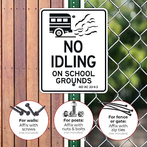 No Idling On School Grounds 410 IAC 33-4-2 Sign, - Image 4