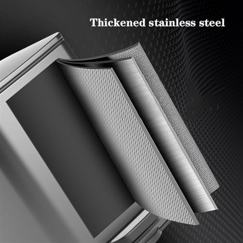 Stylish Stainless Steel Step Trash Can with Soft Close Lid for Kitchen Bathroom Living Room 15L Elegant Gold Square Waste Bin - Image 4