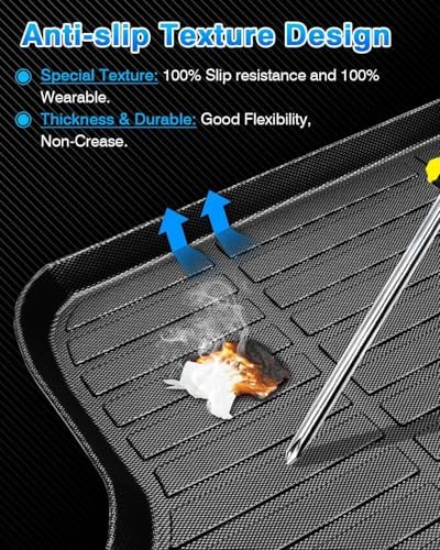 Cartist Cargo Liner Custom Fit for HR-V HRV 2016-2022 (Only AWD Models) All Weather Rear Trunk Mat High Side Waterproof Black TPE - Image 4