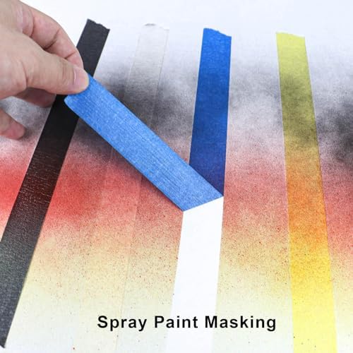 3 Pack Blue Painters Tape - Masking Tape 1 Inch Wide - Multi-Surface, Smart Adhesion, Indoor & Outdoor - 300FT Total - Paint Tape for DIY, Labeling, Art, Car, General Purpose (#3910) - Image 4