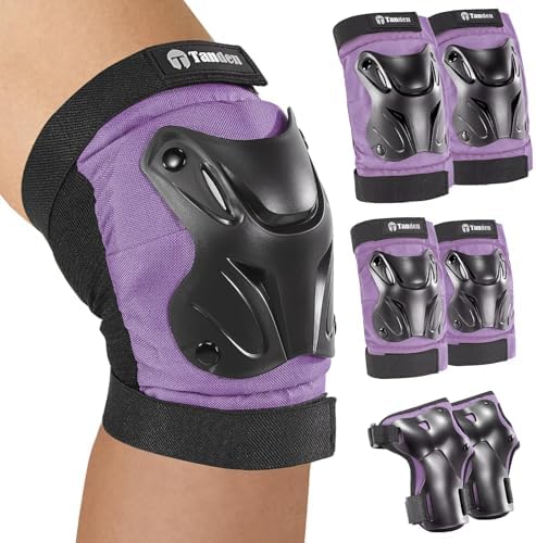 Tanden Skating Protective Gear Knee and Elbow Pads Wrist Guards for Roller Skating Skateboarding, Skate Pads Adult Knee Pads by Tanden
