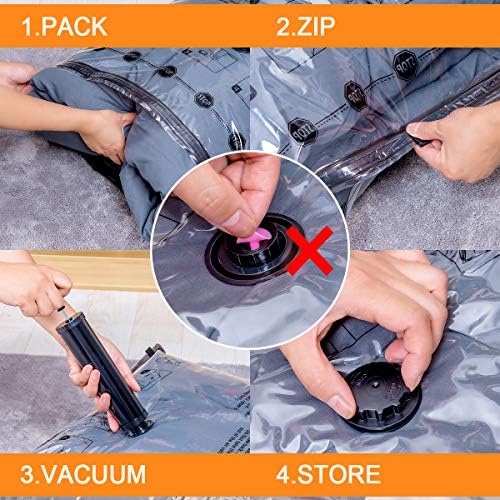 GONGSHI Vacuum Storage Bags for Clothing, 10-Piece, Jumbo & Large - Image 4