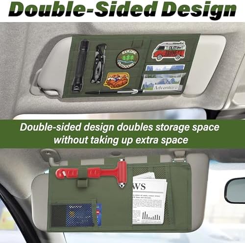 BFXM Tactical Visor Organizer, Car Visor Organizer, Sunvisor Organizers - Image 5