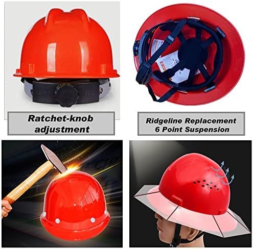 Customized Safety Hard Hat Construction Work Safety Helmet Adjustable Ratchet Suspension Full Brim with Abs Shell Construction hat - Image 4