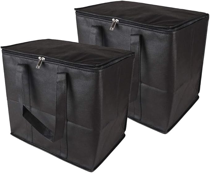 Ezek Reusable Insulated Grocery Bags in Black, Stand Upright, Double The Sturdy by Unknown